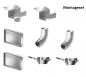 Preview: Montageset für Kastendachrinne Simpel Aluminium Natur